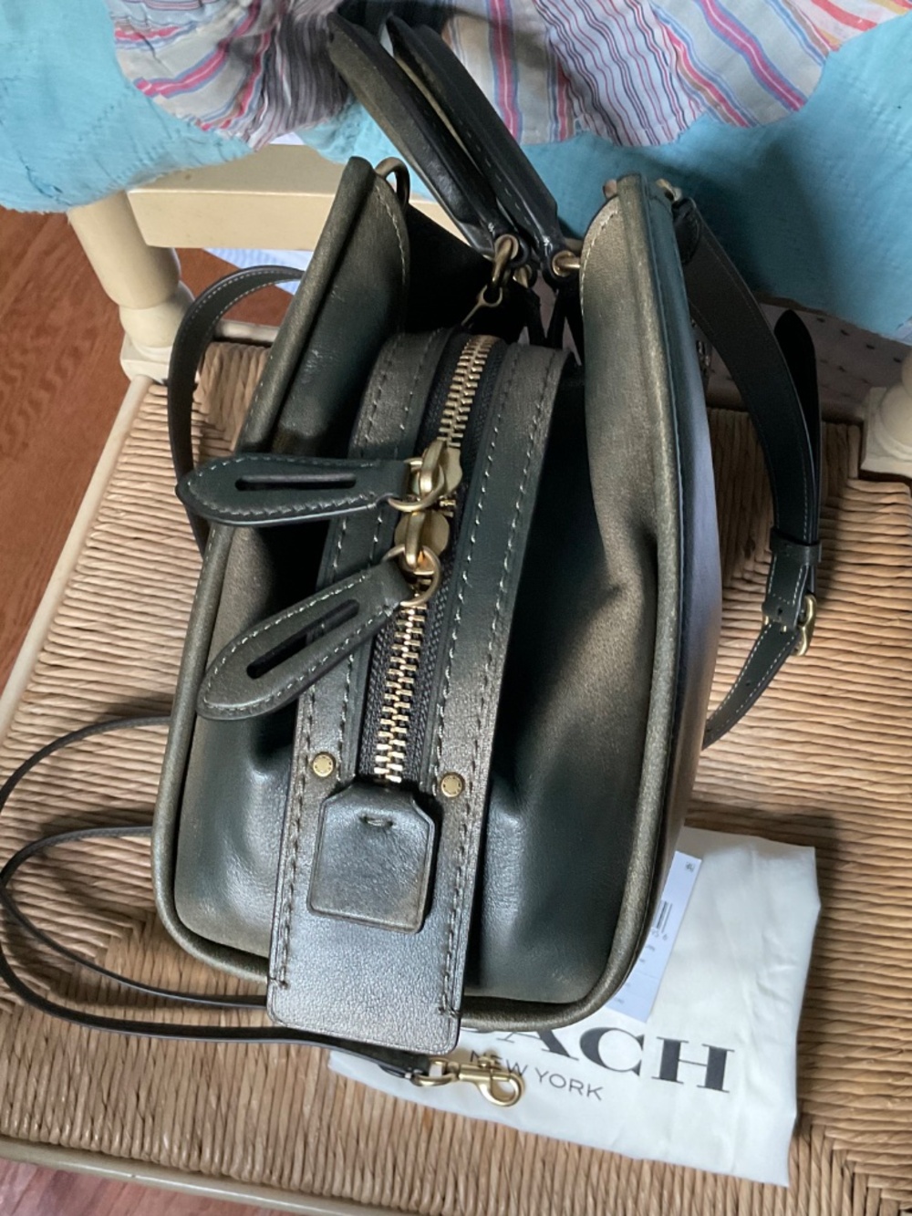 Coach Rogue 31 Loved Leather Green - Picture 6 of 8